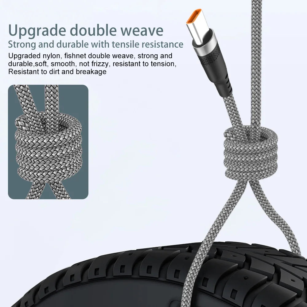 120W USB TYPE C Cable 5A Super Fast Charge Cable for Huawei 1-5m USB C Extension Cable for Samsung Xiaomi oppo oneplus Universal