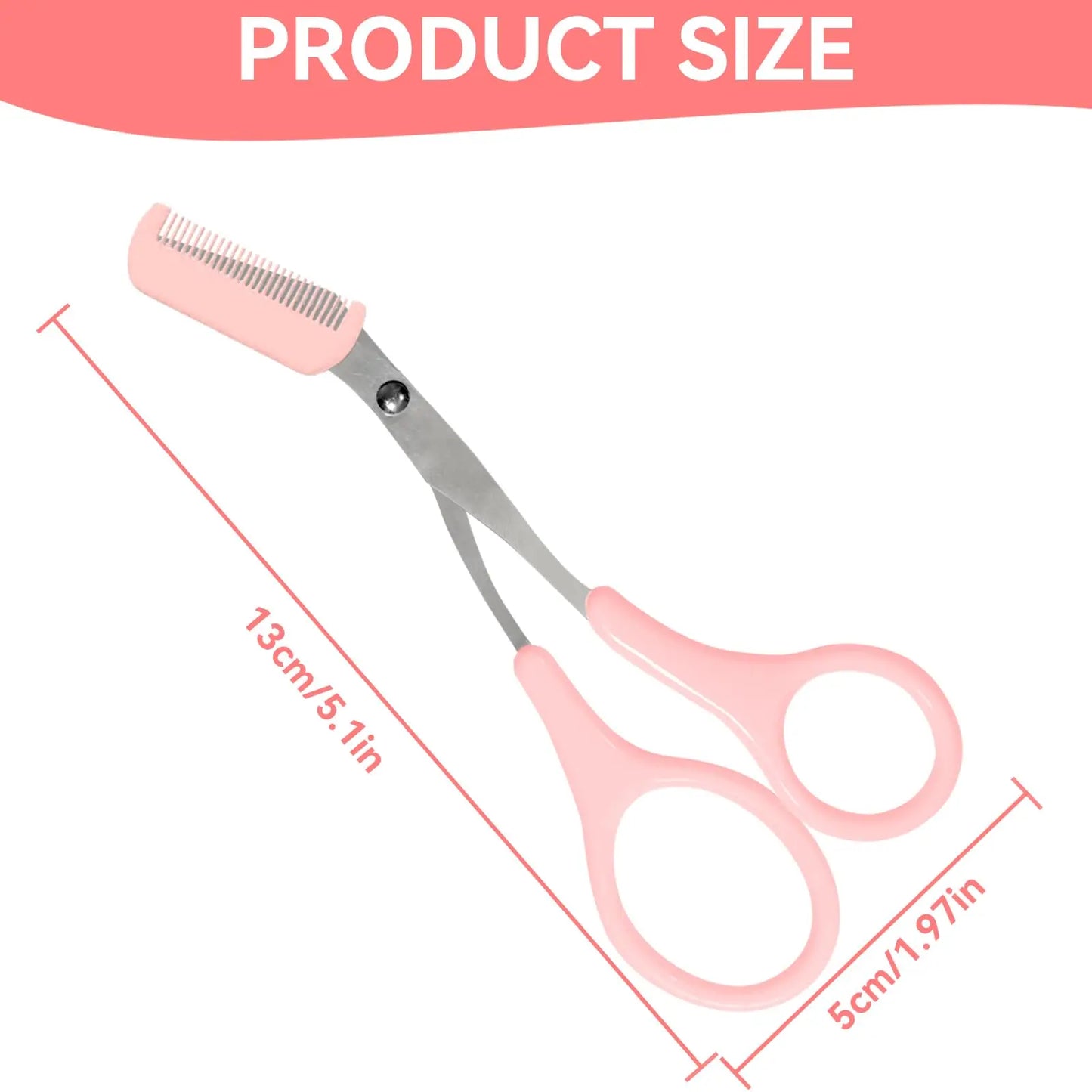 Eyebrow Trimmer, Stainless Steel Eyebrow Scissors With Comb, Eyebrow Trimming Scissors Hair Removal Beauty Tools