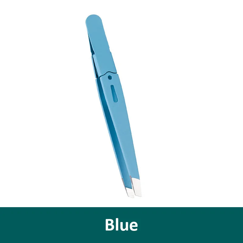 Eyebrow Tweezer Colorful Hair Beauty Fine Hairs Puller Stainless Steel Slanted Eye Brow Clips Removal Makeup Tools
