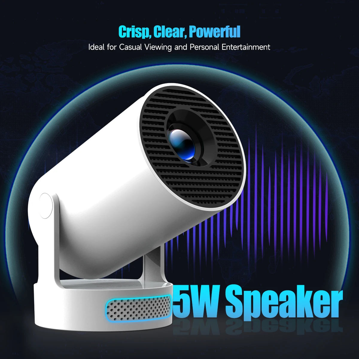 Magcubic HY300 Pro+ 4K Android 11 Portable Projector 8000 Lumens WiFi 6 BT5.4 Outdoor Theater 5W HiFi Speaker 720P HD Supported