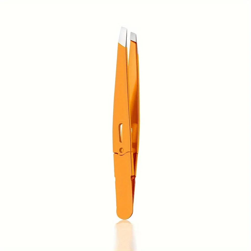 Colourful Precision Stainless Steel Tweezers For Eyebrow Hair Facial Hair Removal, Splinter, Blackhead Slant Tip Angle Tip Point