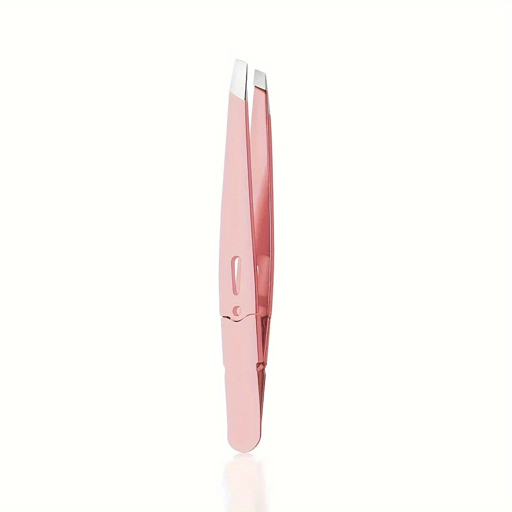Colourful Precision Stainless Steel Tweezers For Eyebrow Hair Facial Hair Removal, Splinter, Blackhead Slant Tip Angle Tip Point