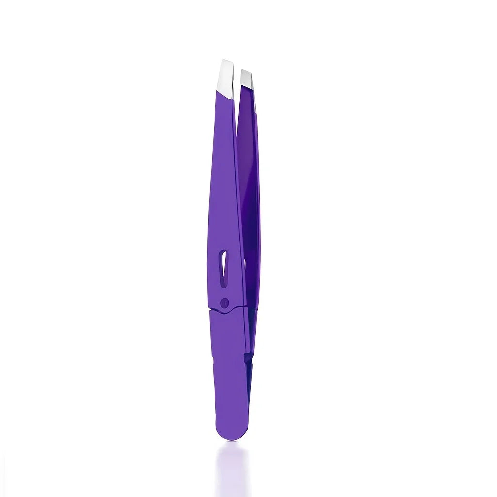 Colourful Precision Stainless Steel Tweezers For Eyebrow Hair Facial Hair Removal, Splinter, Blackhead Slant Tip Angle Tip Point