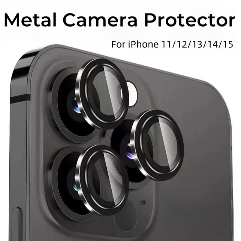 2-3pcs Metal Camera Protector for iPhone 15 16 Pro Max 14 Plus 13 12 11 Alloy Ring Lens Glass for iphone 15pro Back Lens Cap