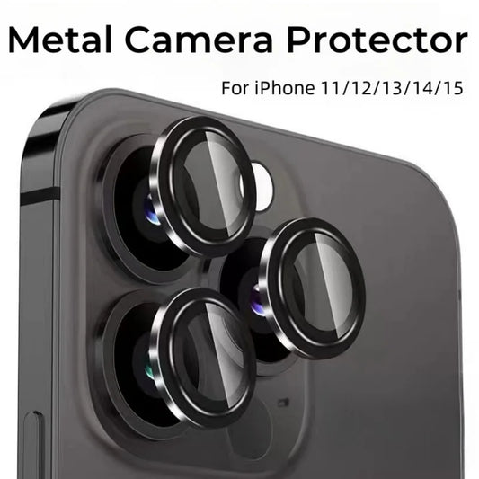 2-3pcs Metal Camera Protector for iPhone 15 16 Pro Max 14 Plus 13 12 11 Alloy Ring Lens Glass for iphone 15pro Back Lens Cap